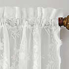 Alternate image 1 for No.918&reg; Alison Lace Scalloped Sheer Swag Valance Pair in White