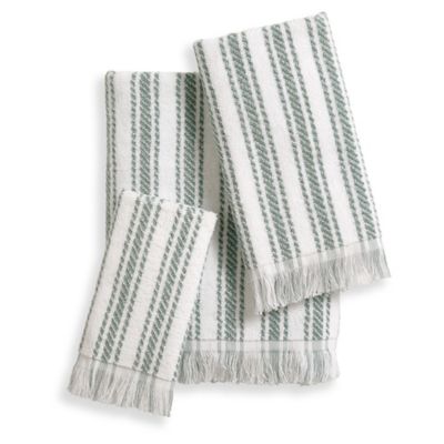Green Striped Bath Towels | Bed Bath 