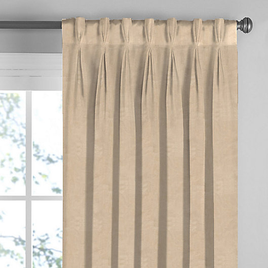 Alternate image 1 for Faux Suede Pinch Pleat Room Darkening Window Curtain Panel (Single)