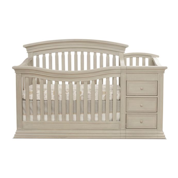 Sorelle Sedona 4 In 1 Convertible Crib And Changer In Rustic Taupe