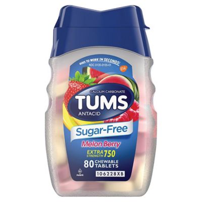 TUMS&reg; 80-Count Extra-Strength Antacid Sugar-Free Chewable Tablets in Melon Berry