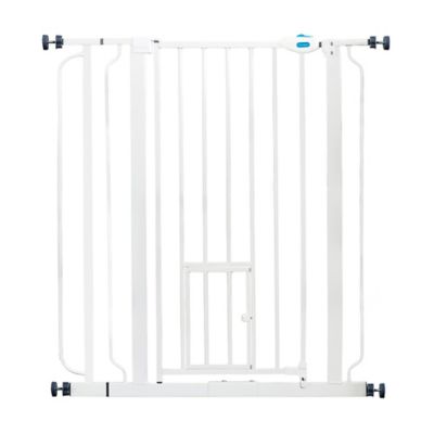 carlson extra tall walk through pet gate with small pet door