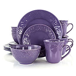 Elama Lavender Fields 16-Piece Dinnerware Set