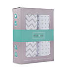 Alternate image 1 for Ely&#39;s &amp; Co. Cotton Pack N&#39; Play Portable Crib Sheets in Light Grey (2 Pack)