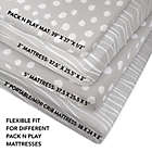Alternate image 2 for Ely&#39;s &amp; Co. Cotton Pack N&#39; Play Portable Crib Sheets in Grey (2 Pack)