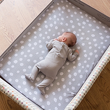 Ely&#39;s &amp; Co. Cotton Pack N&#39; Play Portable Crib Sheets in Grey (2 Pack). View a larger version of this product image.