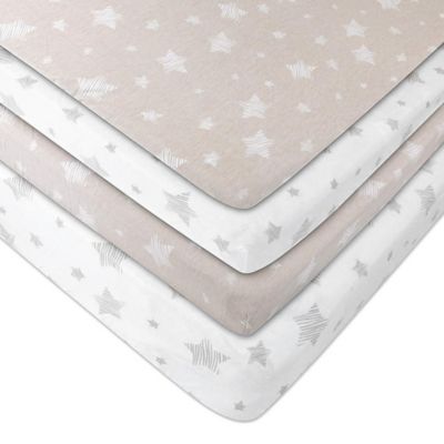 Ely&#39;s &amp; Co. Cotton Pack N&#39; Play Portable Crib Sheets (2 Pack)