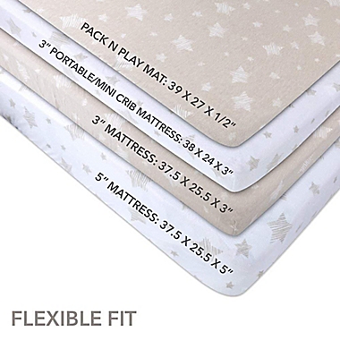 Ely&#39;s &amp; Co. Cotton Pack N&#39; Play Portable Crib Sheets (2 Pack). View a larger version of this product image.