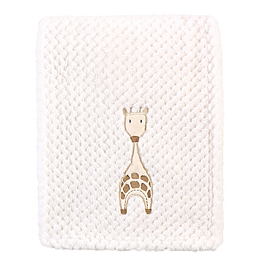 Hudson Baby&reg; Plush Waffle Toddler Blanket in Beige Giraffe. View a larger version of this product image.