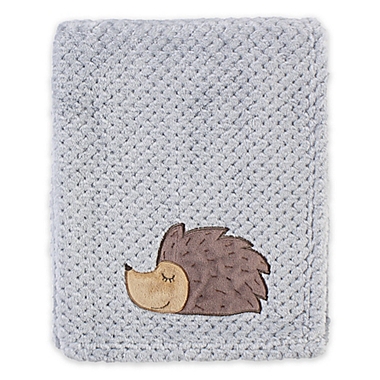 Hudson Baby&reg; Plush Waffle Toddler Blanket in Grey Hedgehog. View a larger version of this product image.