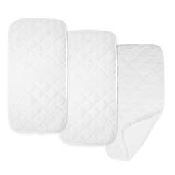 TLCare® Waterproof 3-Pack Playard Changing Table Pad Liners in White