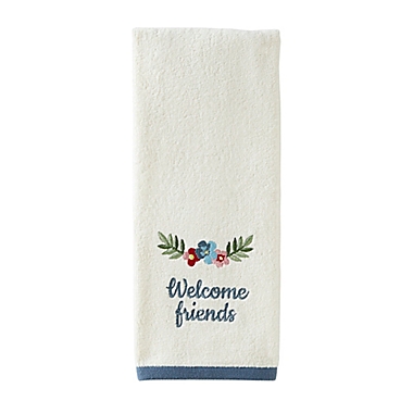 SKL Home Welcome Friends 2-Piece Hand Towel Set in Ivory. View a larger version of this product image.