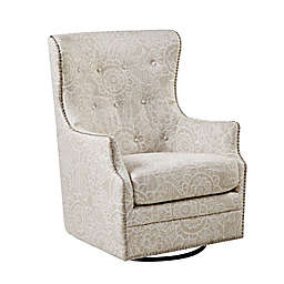 Madison Park Ella Swivel Glider Chair in Cream