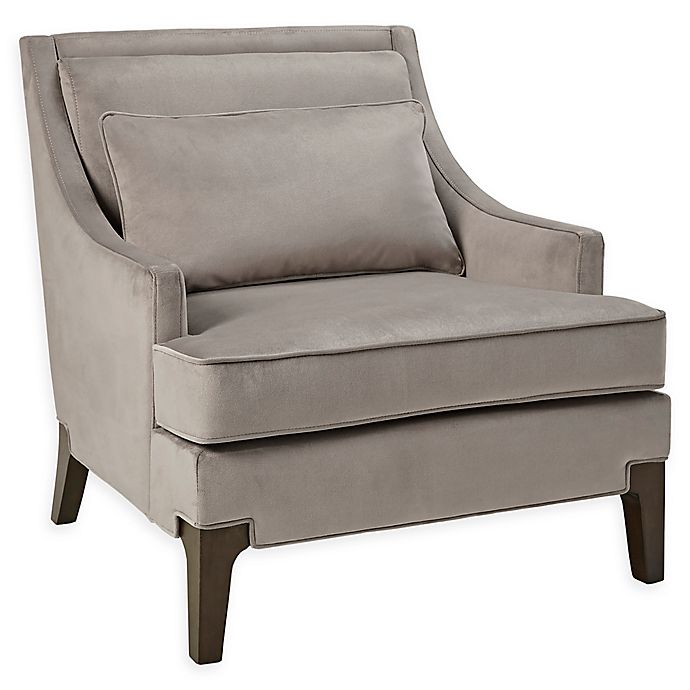 Martha Stewart Anna Arm Accent Chair In, Grey Arm Chair