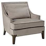 Martha Stewart Anna Arm Accent Chair in Light Grey