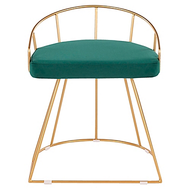 LumiSource&reg; Canary Vanity Stool in Green. View a larger version of this product image.