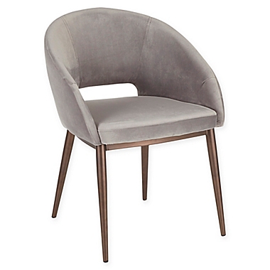 LumiSource&reg; Renee Velvet Upholstered Side Chair. View a larger version of this product image.