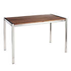 Alternate image 0 for LumiSource&reg; Fuji Stainless Steel Dining Table with Walnut Wood Top