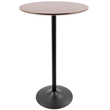 LumiSource&reg; Fuji Adjustable Dining to Bar Table in Pebble Black/Walnut. View a larger version of this product image.