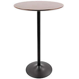 LumiSource® Fuji Adjustable Dining to Bar Table in Pebble Black/Walnut