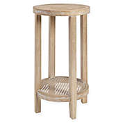 Martha Stewart Harley Round Accent Table in Reclaimed Wheat