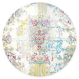 Home Dynamix Bohemian 5'2 Round Area Rug in Ivory/Grey
