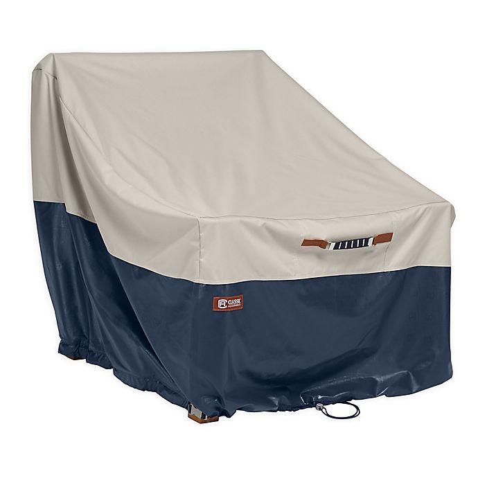 Patio Lounge Chair Cover In Fog Navy, Bed Bath And Beyond Patio Furniture Covers