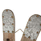 Alternate image 3 for Glitzhome Skis 35-Inch Indoor/Outdoor Christmas Decoration in Natural