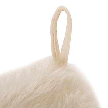 Glitzhome 21-Inch Plush Christmas Stocking in White. View a larger version of this product image.