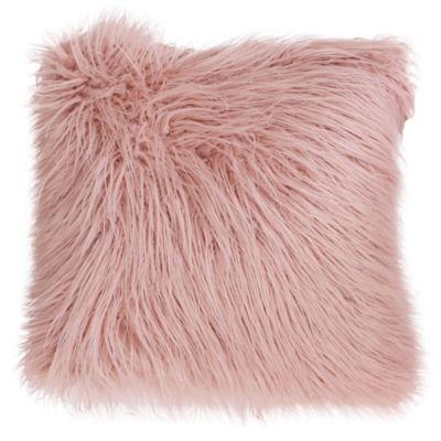 furry pink pillow