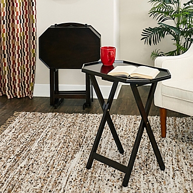 Lawton Espresso Tray Tables (Set of 4). View a larger version of this product image.
