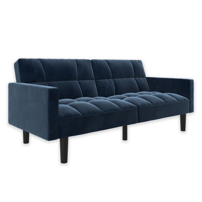 Everyroom Hanna Sofa Sleeper Futon With Arms In Blue Bed Bath Beyond