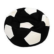 Norka Living Soccer Ball Bean Bag Chair in Black/White