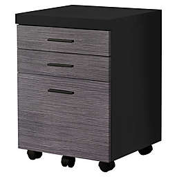 Monarch Specialties 3-Drawer Filing Cabinet in Black