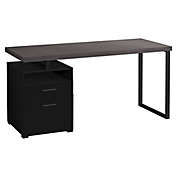 Monarch Specialties Computer Desk with Left Drawers in Black