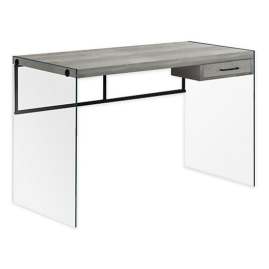 Alternate image 1 for Monarch Specialties 1-Drawer Computer Desk in Grey