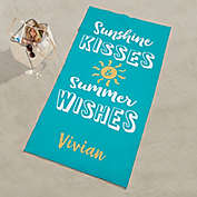 Sunshine Kisses Personalized Beach Towel
