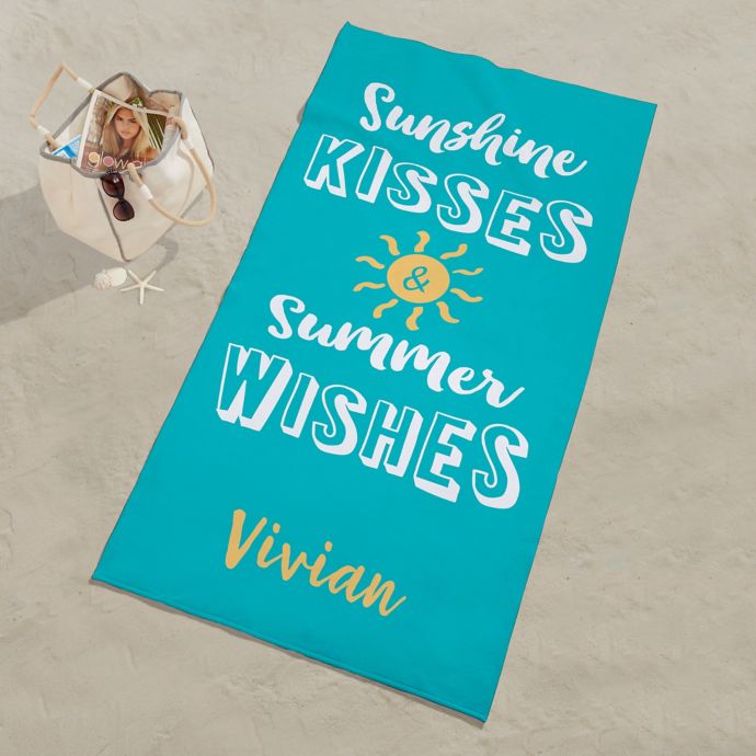 Sunshine Kisses Personalized Beach Towel Bed Bath and Beyond Canada