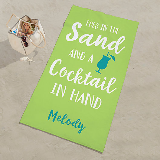 Alternate image 1 for Toes in the Sand Personalized Beach Towel