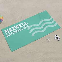 Swimming Personalized Beach Towel