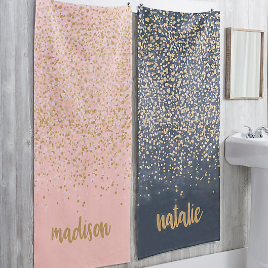 Alternate image 1 for Sparkling Name Personalized Bath Towel