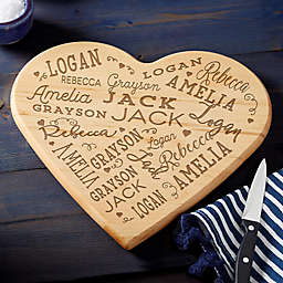 Close to Her Heart Personalized Heart Shaped Cutting Board
