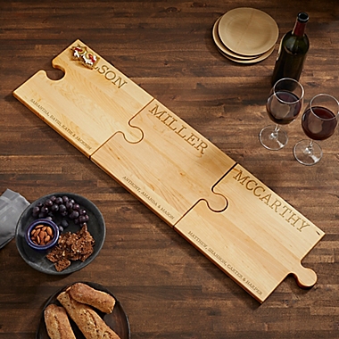 Family Connection Personalized Puzzle Piece Cutting Board. View a larger version of this product image.