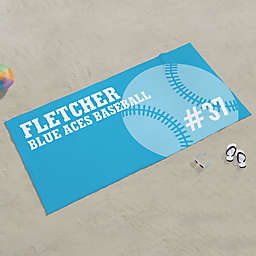 Baseball Personalized Beach Towel