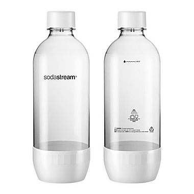 Dishwasher Safe 2-Pack 1L White Carbonating Bottle. View a larger version of this product image.