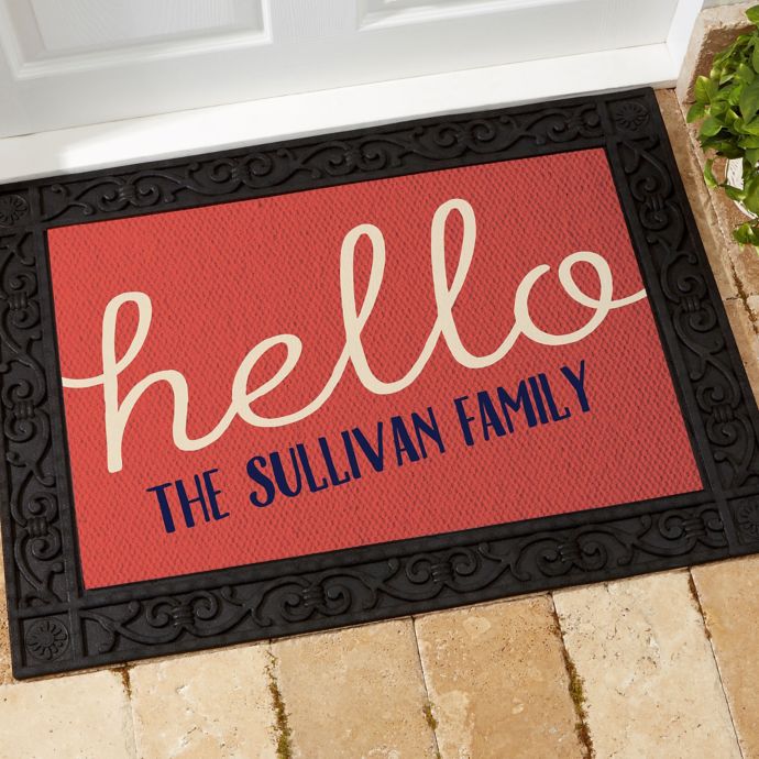 Front Door Greetings Personalized Doormats Bed Bath Beyond