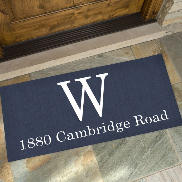 Modern Style Personalized Monogram Oversized Doormat Bed Bath