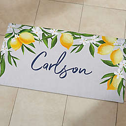Lovely Lemons Personalized Oversized Kitchen Mat
