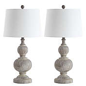 Safavieh Ephraim Table Lamps in Grey with Cotton Shade (Set of 2)