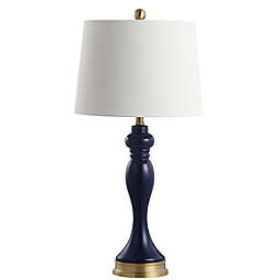 Safavieh Cayson Table Lamp in Navy with Fabric Lamp Shade